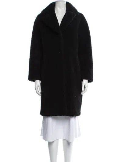 Pre-owned Stand Studio Faux Fur Coat In Black