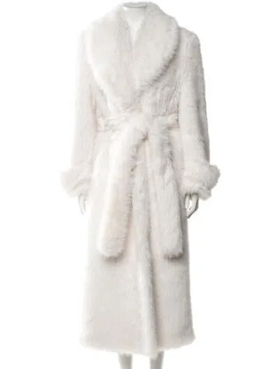 Pre-owned Stand Studio Faux Fur Coat In Neutrals