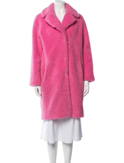 Pre-owned Stand Studio Faux Fur Coat In Pink
