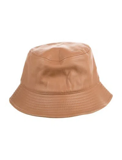 Pre-owned Stand Studio Leather Bucket Hat In Neutrals