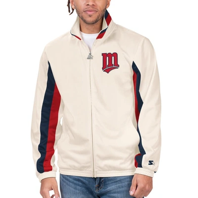 Starter Cream Minnesota Twins Rebound Cooperstown Collection Full-zip Track Jacket