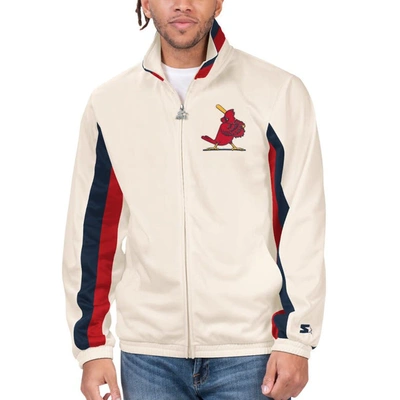Starter Cream St. Louis Cardinals Rebound Cooperstown Collection Full-zip Track Jacket
