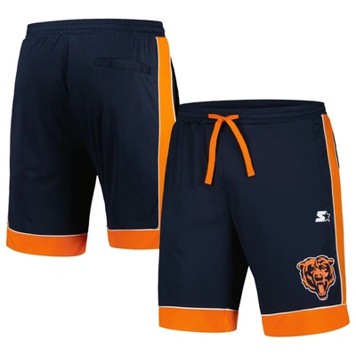 Starter Navy/orange Chicago Bears Fan Favorite Fashion Shorts