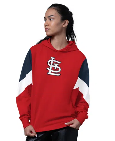 Starter Women's Red St. Louis Cardinals Scrimmage Pullover Hoodie In Multi