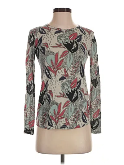 Pre-owned Stateside Long Sleeve Top Gray Mock Neckline Tops