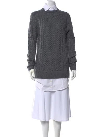 Pre-owned Staud Crew Neck Sweater In Grey