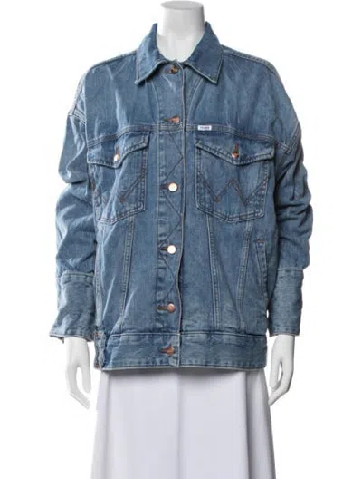 Pre-owned Staud Denim Jacket In Blue