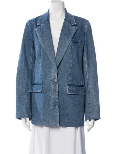 Pre-owned Staud Denim Jacket In Blue
