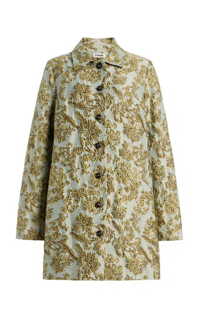 Staud Halton Metallic-brocade Jacket In Multi