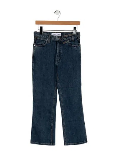 Pre-owned Staud High-rise Flared Jeans In Blue