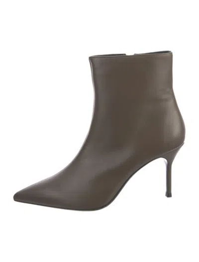 Pre-owned Staud Leather Boots In Grey
