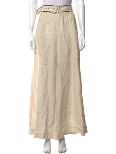 Pre-owned Staud Linen Wide Leg Pants In Neutrals
