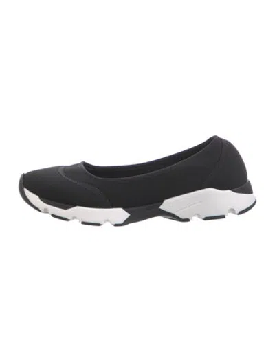 Pre-owned Staud Nylon Ballet Flats In Black