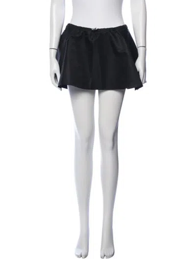 Pre-owned Staud Nylon Mini Skirt W/ Tags In Black