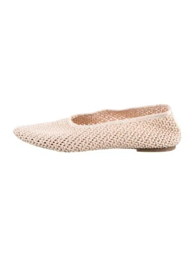 Pre-owned Staud Patterned Ballet Flats In Neutrals