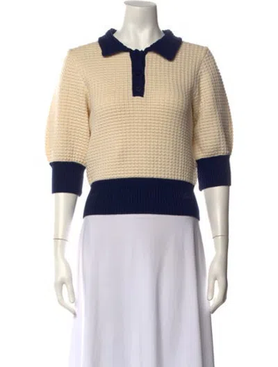 Pre-owned Staud Sweater In Blue/neutrals