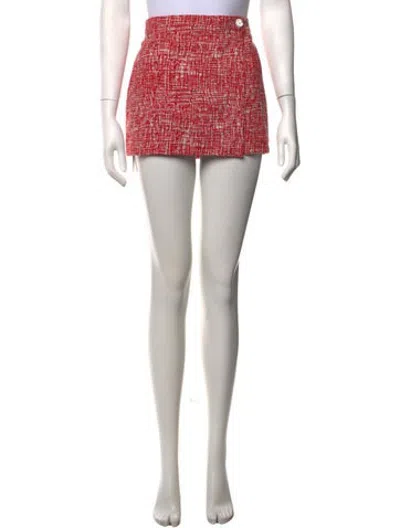 Pre-owned Staud Tweed Pattern Mini Skirt In Multicolor