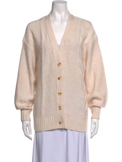 Pre-owned Staud V-neck Sweater In Neutrals