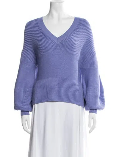 Pre-owned Staud V-neck Sweater In Purple