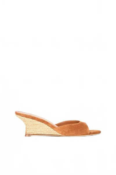 Staud Women's Brigitte Wedge Sandals In Tabac Natural In Multi