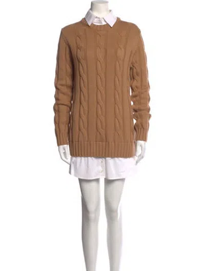 Pre-owned Staud Wool Mini Dress In Brown