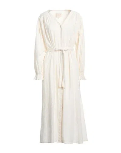 Stella Forest Woman Midi Dress Ivory Size 8 Cotton, Viscose In White