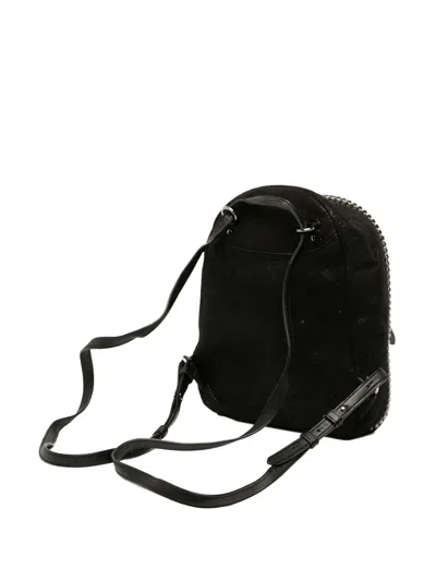 Pre-owned Stella Mccartney 2017 Shaggy Deer Falabella Backpack In Black