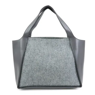 Pre-owned Stella Mccartney Alter Faux Leather Gray Canvas Tote Bag Bag ()