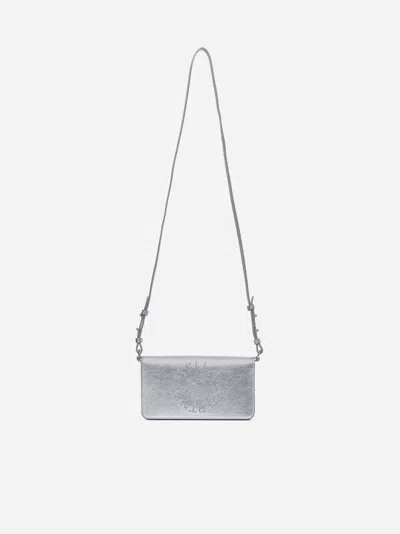 Stella Mccartney Alter Mat Mini Crossbody Bag In Silver