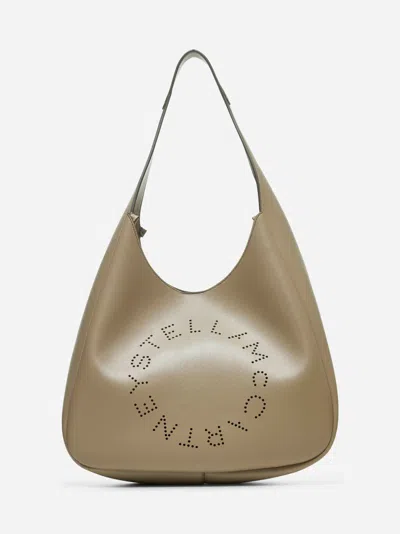 Stella Mccartney Bamboo Logo Slouchy Hobo Tote Bag