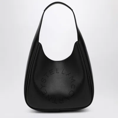 Stella Mccartney Black Logoed Morbida Hobo Tote