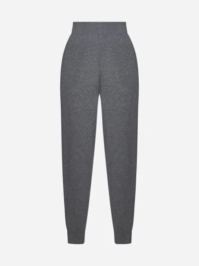 Stella Mccartney Cashmere Knit Joggers In Gray