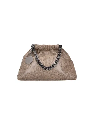 Stella Mccartney Chain Strap Clutch Bag In Taupe