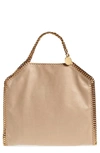 Stella Mccartney Falabella Faux Leather Foldover Tote In Beige