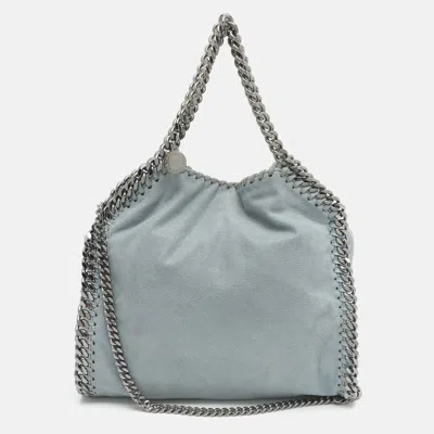 Pre-owned Stella Mccartney Falabella Mini Light Blue Faux Suede Tote