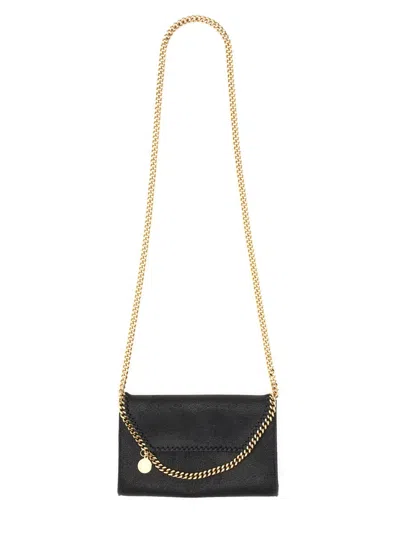Stella Mccartney Falabella Wallet Crossbody Bag In Black