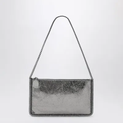 Stella Mccartney Gray Metallic Falabella Clutch With Chain