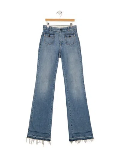Pre-owned Stella Mccartney High-rise Flared Jeans In Blue