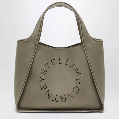 Stella Mccartney Khaki-coloured Medium Stella Logo Bag