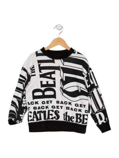 Pre-owned Stella Mccartney Kids Girls Graphic Long Sleeve Sweater In Black