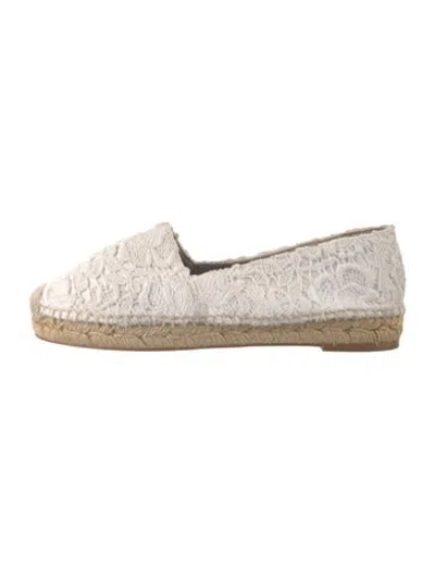 Pre-owned Stella Mccartney Lace Lace Pattern Espadrilles In White