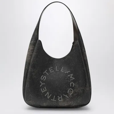Stella Mccartney Large Hobo Bag With Aged Effect And Logo