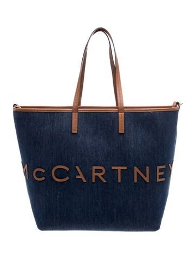 Pre-owned Stella Mccartney Leather Tote W/ Tags In Blue