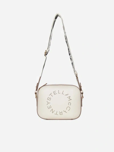 Stella Mccartney Logo Alter Nappa Small Camera Bag In Pure White