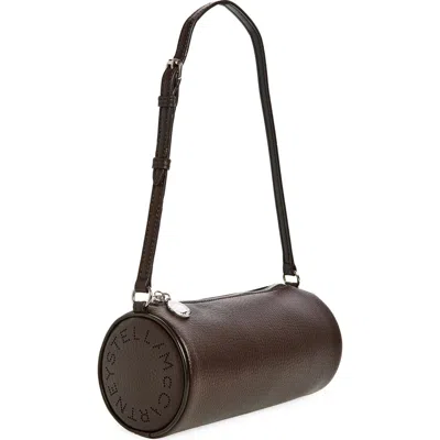 Stella Mccartney Logo Faux Leather Bracelet Pouch In Burgundy