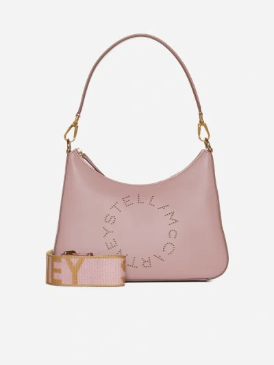 Stella Mccartney Logo Studded Alter Mat Shoulder Bag In Shell