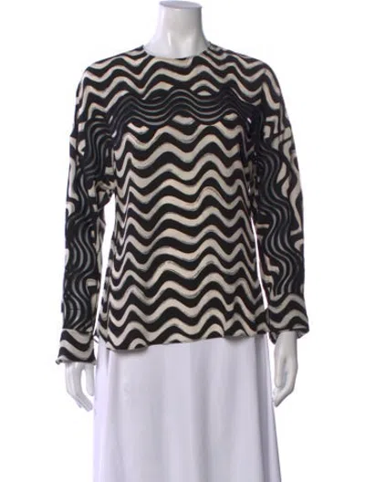 Pre-owned Stella Mccartney Silk Printed Blouse In Black
