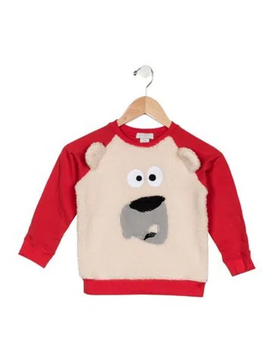Pre-owned Stella Mccartney Babies' Toddler Boys' Graphic Crew-neck Sweatshirt In Neutrals/red