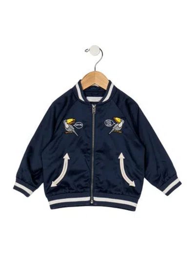 Pre-owned Stella Mccartney Babies' Toddler Boys' Graphic Zip-up Bomber Jacket In Blue