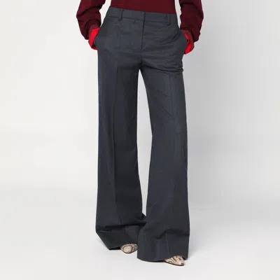 Stella Mccartney Wide Grey Wool Trousers